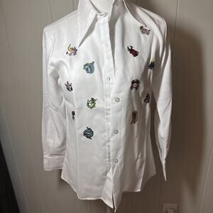 Vintage Kmart Button Up Long Sleeve Shirt 34 Zodiac Signs UU